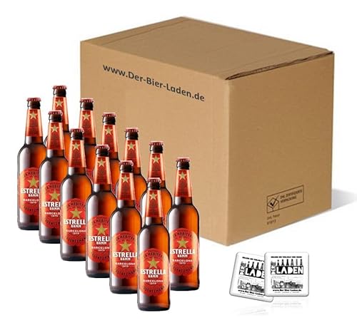KÜSTENBUDDEL© 12x 0,33l ESTRELLA DAMM 5,4% vol. inkl. Pfand Geschenk Bierset Bier Bierpaket Geschenkidee beer von ELBSCHLUCK