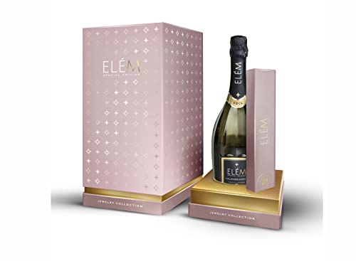 ELÈM Prosecco DOCG Superiore -Schaumwein trocken - Italien Wein Prosecco (1 x 0.75l) in einer luxuriösen Geschenkbox mit Tennisarmband von ELÈM