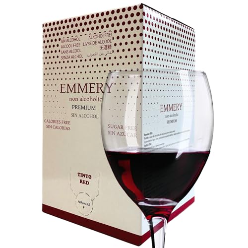 0.0 Premium Rotwein ohne Alkohol | Bag in Box 10 Liter | Äquivalent zu mehr als 13 Flaschen à 750 ml | Halal Food von EMMERY