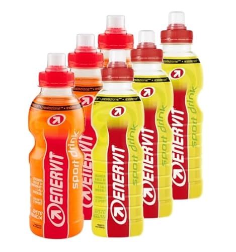 Enervit - Sport Drink Pack 6 Flaschen à 500 ml - Geschmacksrichtungen Zitrus- und Orangengeschmack - Getränk auf Basis von Kohlenhydraten und Mineralsalzen Enervit - Sport Drink Pack 6 Flaschen à 500 ml - Geschmacksrichtungen Zitrus- und Orangengeschmack - Getränk auf Basis von Kohlenhydraten und Mineralsalzen von ENERVIT