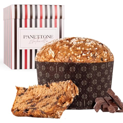 Panettone Antonella Chocolatíssimo Schokolade XXL 1200 g - Handwerkliche Herstellung nach traditionellem Rezept - Leckerer süßer Weihnachts-Panettone von ENOVINOS THE WINE BRAND