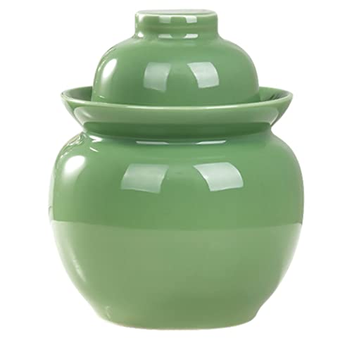 Keramisches Einmachglas mit Deckeln, Traditionelles chinesisches Gärungs- und Einmachglas aus Keramik mit wasserdichtem Luftschleusendeckel, großes, verdicktes Einmachglas aus Keramik zur Aufbewahrung Keramisches Einmachglas mit Deckeln, Traditionelles chinesisches Gärungs- und Einmachglas aus Keramik mit wasserdichtem Luftschleusendeckel, großes, verdicktes Einmachglas aus Keramik zur Aufbewahrung von ENSDIEPLS
