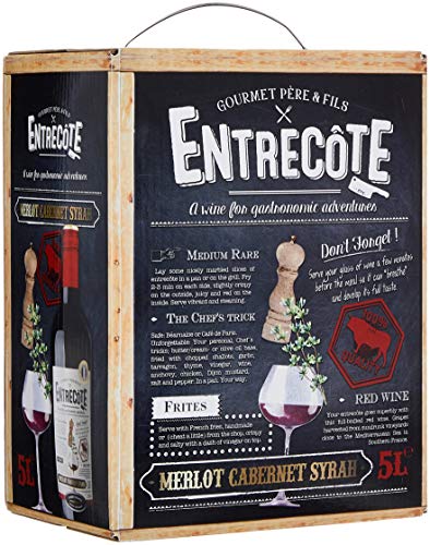 Entrecote - Merlot, Cabernet Sauvignon, Syrah - Rotwein aus Frankreich - BIB Bag in Box (1 x 5 l) von Entrecote