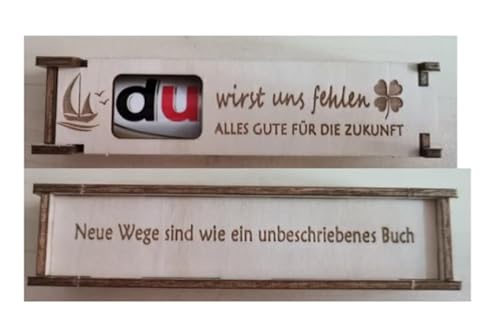 ENYACOS Abschiedsgeschenk Kollegen Holzbox – Geschenkbox mit Gravur für Abschied Kollegin, Jobwechsel, Ruhestand – Kleine Abschiedsgeschenke für Kollegen & Kolleginnen，ohne Schokolade (A) von ENYACOS