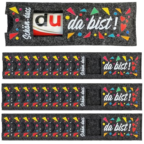 ENYACOS "Schön, dass du da bist“ geschenk Verpackung 24 Filzhüllen für Gastgeschenke zur Hochzeit, Geburtstag, Jugendweihe, Taufe, Kommunion & Konfirmation Perfekte Dankeschön Geschenke für Gäste (A) ENYACOS "Schön, dass du da bist“ geschenk Verpackung 24 Filzhüllen für Gastgeschenke zur Hochzeit, Geburtstag, Jugendweihe, Taufe, Kommunion & Konfirmation Perfekte Dankeschön Geschenke für Gäste (A) von ENYACOS