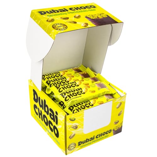 Dubai Schokolade 25 Riegel - Knusprige Schokoladentafel mit zarter Pistaziencreme und Kadayif - Premium Schokolade aus Dubai - Original Dubai Schokolade (25x55g) (25er-Pack) von EP Bar