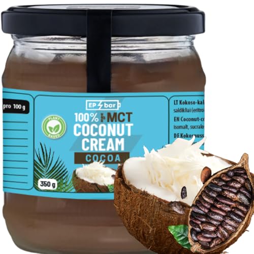 EP Bar Coconut Cream 100% Natürlich Kokoscreme mit Kakao | 350g | Vegan, Naturbelassen ohne Zusatzstoffe | Kokosmus Ohne Zucker, Gesund Kokosfett, Kokosnusscreme EP Bar Coconut Cream 100% Natürlich Kokoscreme mit Kakao | 350g | Vegan, Naturbelassen ohne Zusatzstoffe | Kokosmus Ohne Zucker, Gesund Kokosfett, Kokosnusscreme von EP Bar