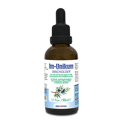 Im-Unikum Öl mit Wacholder 50 ml mit Ozon behandeltes Rizinus & Olivenöl mit ätherischen Ölen pflanzlicher Herkunft. Vegan Im-Unikum Öl mit Wacholder 50 ml mit Ozon behandeltes Rizinus & Olivenöl mit ätherischen Ölen pflanzlicher Herkunft. Vegan von ERASVITAL