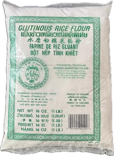 Reismehl Glutinous (Bot Nep Tinh Kiet) – 473 ml [3 Stück] von ERAWAN