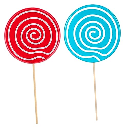 ERINGOGO 2St Hochzeitsdekorationen Lutscher Lollipop-Süßigkeiten-Requisite Lollipop-Foto-Requisiten Modell zur präsentation von lebensmitteln Lollipop-Dekor gefälschte Süßigkeiten schmücken von ERINGOGO
