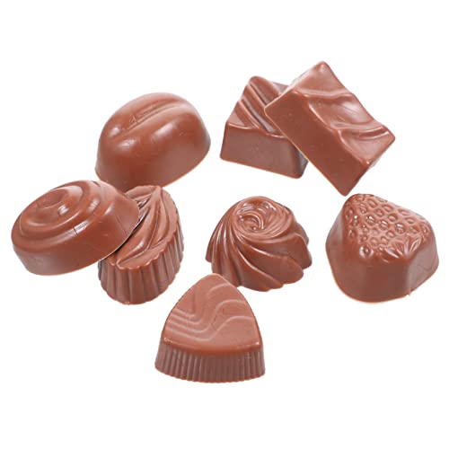 ERINGOGO 8st Simulationsschokolade Künstlicher Nachtisch Gefälschte Desktop-Schokolade Multifunktionales Schokoladenmodell Gefälschtes Süßigkeitenmodell Mini Für Kind Keks Süssigkeit PVC von ERINGOGO
