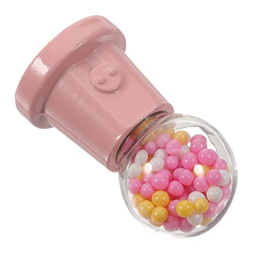 ERINGOGO Mini-süßigkeitsmaschine Mini-möbel Kaugummispender Mikrolandschaftsornament Puppenhaus Süßigkeitenmaschine Stütze Kaugummimaschine Klein Rosa Ob11 Spielzeug von ERINGOGO