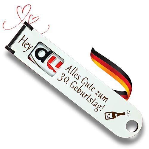 30. Geburtstag Geschenkbox Set - Originelle DUPLO Schokoriegel Geschenkidee mit Geldschein-Fach zum Personalisieren, Deko für Frau und Mann (30. Geburtstag) von ESCAPE HELDEN