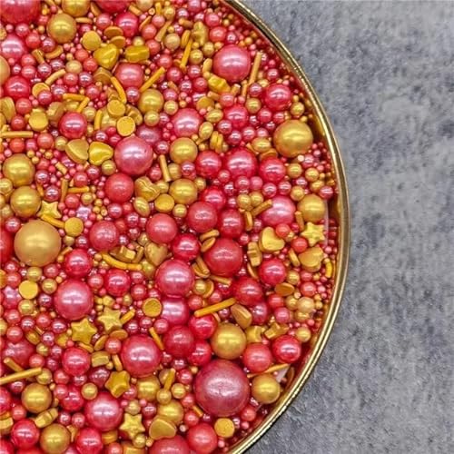 Mix Perlen Perle DIY Kuchen Backen Streusel Zucker Süßigkeiten Kugel Hochzeitstorte Dekoration-Nr. 3,10g von ESCATIC