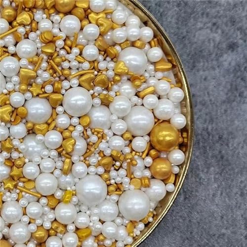Mix Perlen Perlen DIY Kuchen Backen Streusel Zucker Süßigkeiten Kugel Hochzeitstorte Dekoration-Nr. 1,200g von ESCATIC