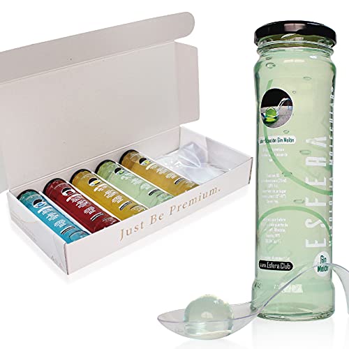 Esfera Mixologia Molecular - Spherifications Cocktails Set – Gin Geschenkset Cocktails Box mit 5 Premium Aromen - Gourmet Geschenkset Männer – Cocktail Mix Set (Option 1) von ESFERA MIXOLOGIA MOLECULAR