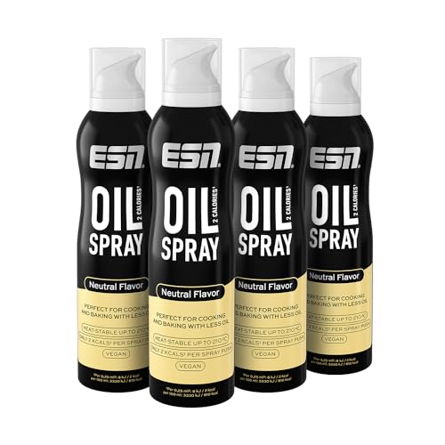 ESN 2 Kalorien Ölspray, 4er Bundle, 4 x 800 Sprühstöße, Rapsöl von ESN