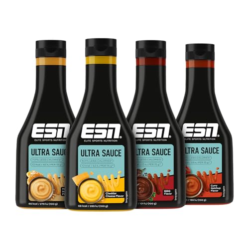 ESN Premium Ultra Sauce, 4er mixed Bundle, 4 x 285 ml, Ideale Sauce für Diät und bewusste Ernährung von ESN