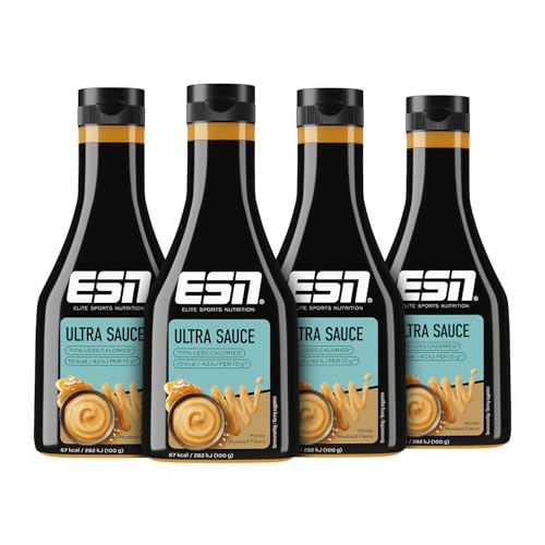 ESN Premium Ultra Sauce, Honey Mustard, 4 x 285 ml, Ideale Sauce für Diät und bewusste Ernährung von ESN