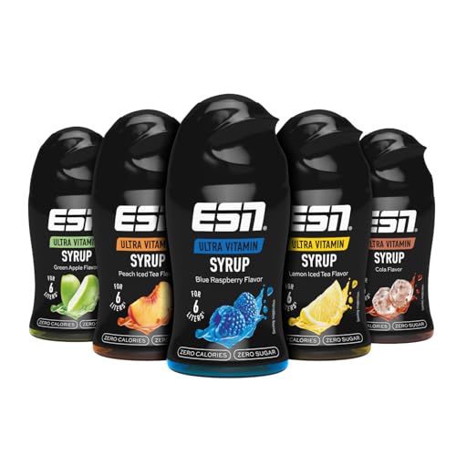 ESN Ultra Vitamin Syrup, 5 x 65ml, mixed Bundle, mit Vitaminen für 30 Liter Fertiggetränk von ESN