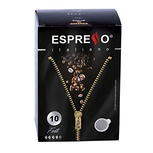 Espresso Kaffee Forte 10 Pads - ESPRESSO Italiano - Karton mit 24 Stück für insgesamt 240 Pads von ESPRESSO ITALIANO