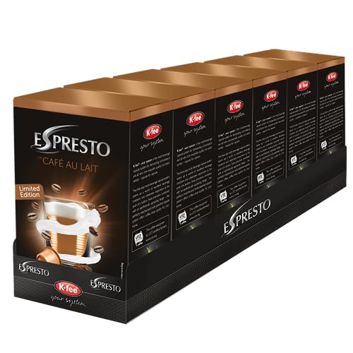 ESPRESTO Café au Lait | Milchkaffee | Kaffeekapseln | Intensität 10/12 | kompatibel mit K-fee - your System | RFA-zertifiziert | 96 Kapseln von ESPRESTO