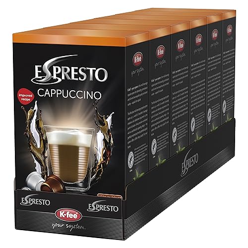 ESPRESTO Cappuccino | Kaffeekapseln & Milchkapseln | kompatibel mit K-fee | Espresso & Milchschaum | RFA zertifiziert | 48 Kaffee-Kapseln & 48 Milch-Kapseln von ESPRESTO