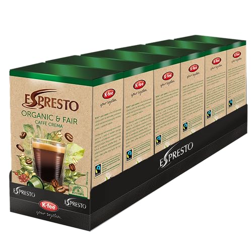 ESPRESTO Kaffeekapseln | Organic & Fair Caffè Crema | Intensität 8/12 | kompatibel mit K-fee - your System | Bio-Kaffee | Fairtrade | 96 Kapseln von ESPRESTO