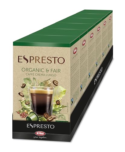 ESPRESTO Kaffeekapseln | Organic & Fair Caffè Crema | Intensität 8/12 | kompatibel mit K-fee - your System | Bio-Kaffee | Fairtrade | 96 Kapseln von ESPRESTO