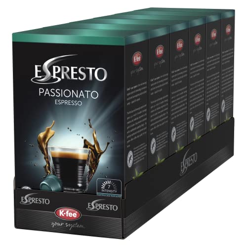 ESPRESTO Kaffeekapseln Passionato – Espresso Intensität 7/12, kompatibel mit K-fee, RFA zertifiziert, Kaffee für jede Gelegenheit, 96 Kapseln von ESPRESTO