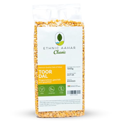 Ethnic Aahar Toor Dal 1000g | Protein-Rich Pulses & Lentils for Wholesome Cooking | Premium Quality Dals | Essentials for Vegan, Vegetarian, and Ayurveda-Inspired Lifestyles. Ethnic Aahar Toor Dal 1000g | Protein-Rich Pulses & Lentils for Wholesome Cooking | Premium Quality Dals | Essentials for Vegan, Vegetarian, and Ayurveda-Inspired Lifestyles. von ETHNIC AAHAR