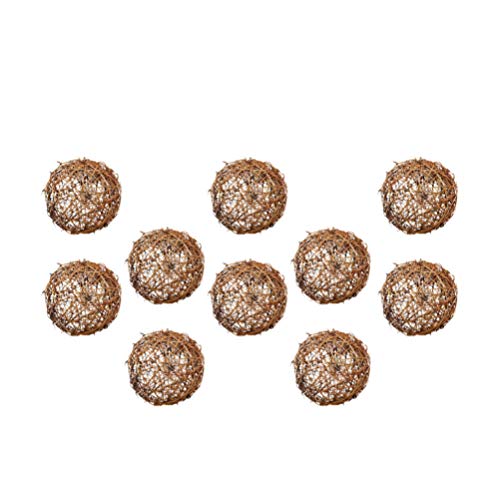 EXCEART 10 Stück 10 Stück natürliche dekorative Rattan-Kugeln Vasenfüller Pemalin Weinrebenkugeln Weihnachtsbaumkugeln Ornament für Weihnachten Party Wanddekoration Vogel Kauspielzeug 10 cm EXCEART 10 Stück 10 Stück natürliche dekorative Rattan-Kugeln Vasenfüller Pemalin Weinrebenkugeln Weihnachtsbaumkugeln Ornament für Weihnachten Party Wanddekoration Vogel Kauspielzeug 10 cm von EXCEART