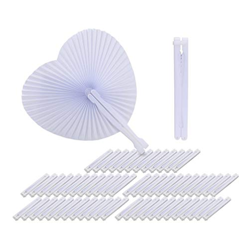 Exceart Papier-Fächer in Herzform, Weiß, mit Kunststoff-Griff, für DIY Malerei Hochzeit Feier Geburtstag Party Gastgeschenk Exceart Papier-Fächer in Herzform, Weiß, mit Kunststoff-Griff, für DIY Malerei Hochzeit Feier Geburtstag Party Gastgeschenk von EXCEART