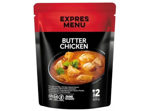 EXPRES MENU Butter chicken | Indische Sauce mit gebratenen Hähnchenbruststücken | Fertiggericht | 2 Portionen von EXPRES MENU