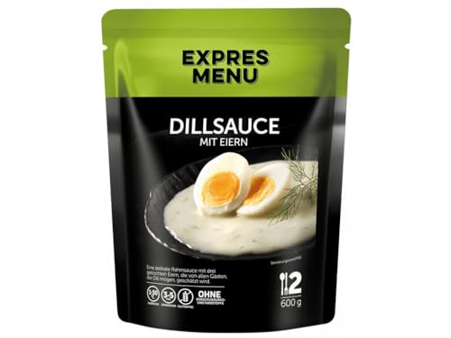 EXPRES MENU Dillsauce mit gekochten Eiern | Lecker und cremig | Glutenfrei | Fertiggericht | 2 Portionen von EXPRES MENU