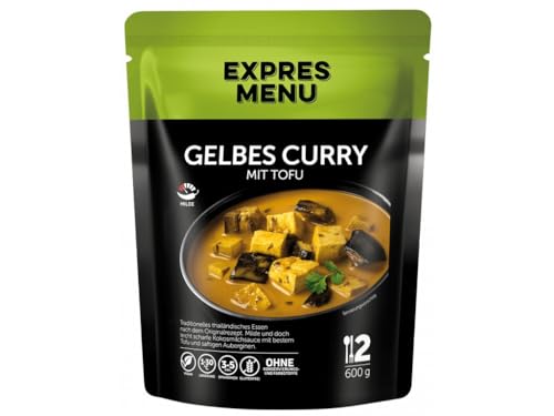 EXPRES MENU Gelbes Curry mit Tofu | Veganes | Traditionelles Thai-Gericht | Fertiggericht | 2 Portionen von EXPRES MENU