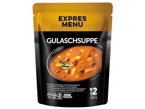 EXPRES MENU Gulaschsuppe | Fertiggericht | Herzhafte Snack-Suppe | 2 Portionen von EXPRES MENU
