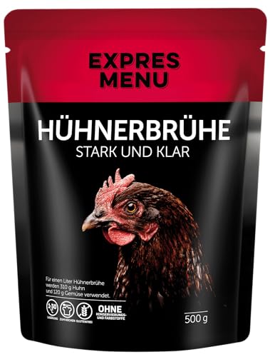 EXPRES MENU Brühe | Langsam gekocht | Natürlich und glutenfrei | Fertiggericht | 2 Portionen (Hühnerbrühe) EXPRES MENU Brühe | Langsam gekocht | Natürlich und glutenfrei | Fertiggericht | 2 Portionen (Hühnerbrühe) von EXPRES MENU