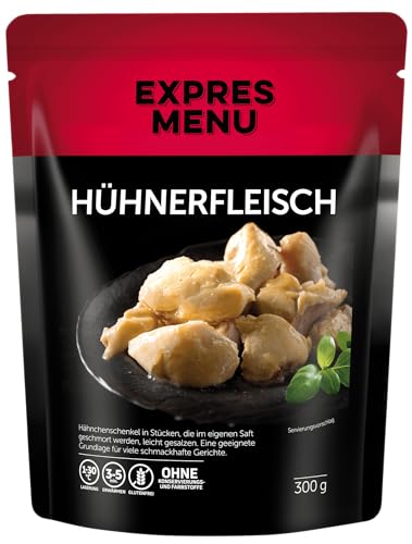 EXPRES MENU Hühnerfleisch | Im eigenen Saft gedünstet | Fertiggericht | 3 Portionen von EXPRES MENU