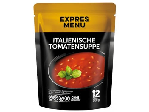 EXPRES MENU Italienische Tomatensuppe | Mit Reis, Olivenöl und Basilikum | Verzehrfertig | 2 Portionen von EXPRES MENU