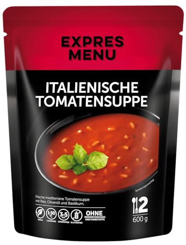 EXPRES MENU Italienische Tomatensuppe | Mit Reis, Olivenöl und Basilikum | Verzehrfertig | 2 Portionen von EXPRES MENU