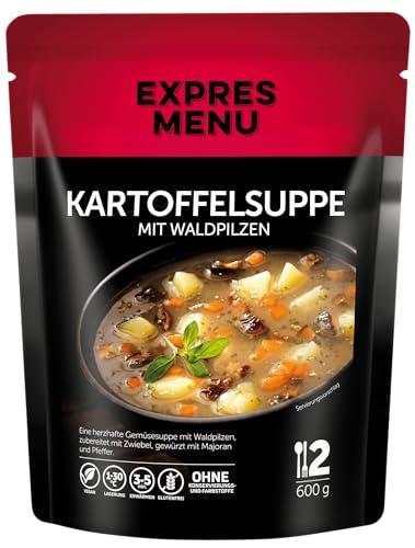 EXPRES MENU Kartoffelsuppe mit Waldpilzen | veganfreundlich | Fertiggericht (2 Portionen) von EXPRES MENU