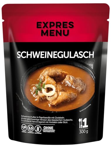 EXPRES MENU Klassisches Schweinegulasch | Schweineschulter in Zwiebel-Paprikasauce | Fertiggericht | von EXPRES MENU