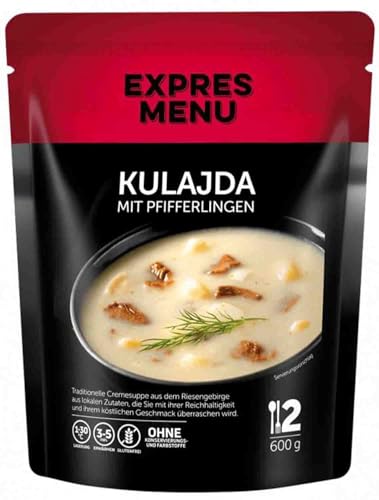 EXPRES MENU Kulajda-Suppe mit Pfifferlingen | Traditionelle Cremesuppe | Vegetarisches und Fertiggericht (2 Portionen) von EXPRES MENU