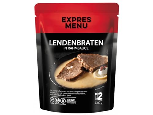 EXPRES MENU Lendenbraten auf Rahmsauce | Traditionelle Küche | Rinderfilet mit Sahnesoße | Fertiggericht | 2 Portionen von EXPRES MENU