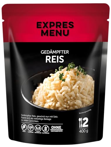 EXPRES MENU Beilage | Verzehrfertige | 2 Portionen (2 Portionen, Gedämpfter Reis) von EXPRES MENU