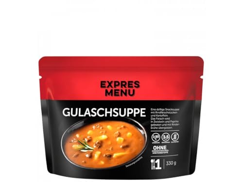 EXPRES MENU Rindergulaschsuppe | Gulaschsuppe | Fertiggericht | Herzhafte Snack-Suppe | 1 Portion von EXPRES MENU