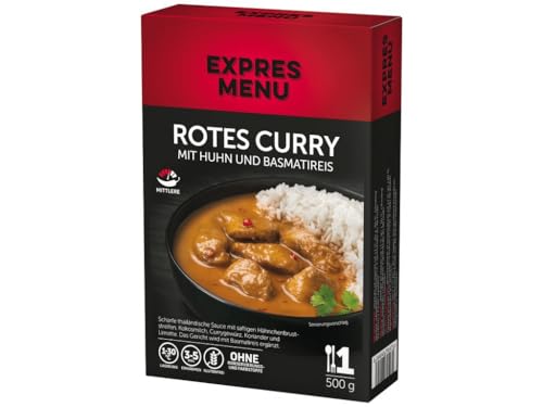 EXPRES MENU Rotes Curry mit Huhn und Basmatireis | Komplette Fertiggericht von EXPRES MENU
