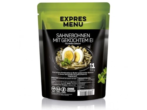 EXPRES MENU Sahnebohnen mit gekochtem Ei | Vegetarisches Fertiggericht | 1 Portion von EXPRES MENU