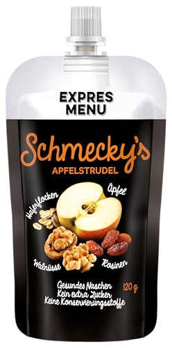EXPRES MENU Schmecky's Apfelstrudel | Sport Energy Gel | Kalorienarm, zuckerfrei | für Laufen, Radfahren und den schnellen Energieschub von EXPRES MENU